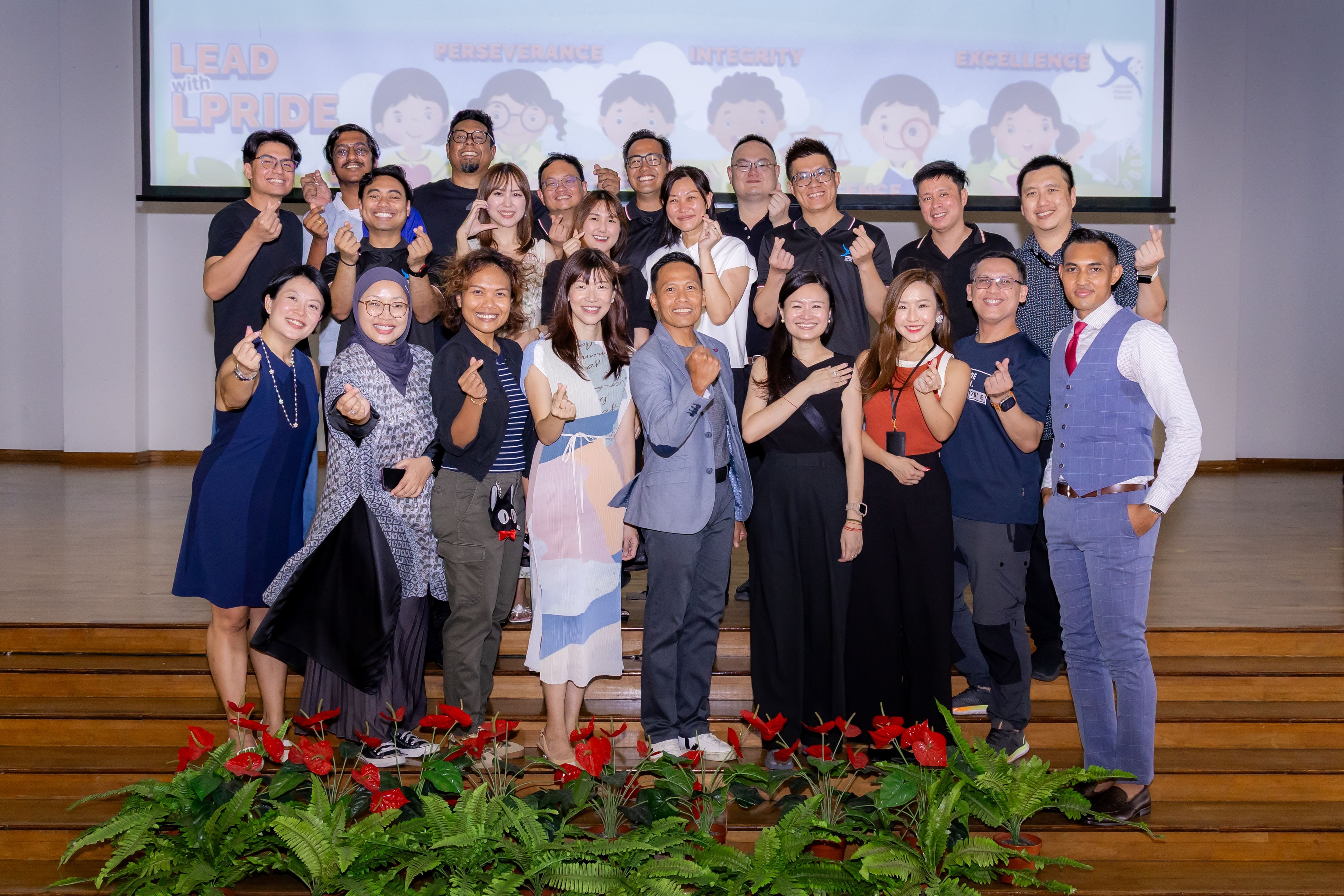 Our teachers and staff who are part of the organising team for Awards' Day posing for a group photo
